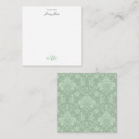 Elegant Romantic Chic Floral Damask-Sage Green