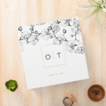 Elegant Romantic Classic Floral Monogram Wedding Binder<br><div class="desc">Branches of white orchids, hand-drawn in graphite pencil, intertwine in this simple but sophisticated, elegant yet chic, monogram wedding binder, with a boho feel. The hint of gold in the colour of the writing gives this a festive but subdued splash of colour. The binder comes with an Emily Bonte quote...</div>