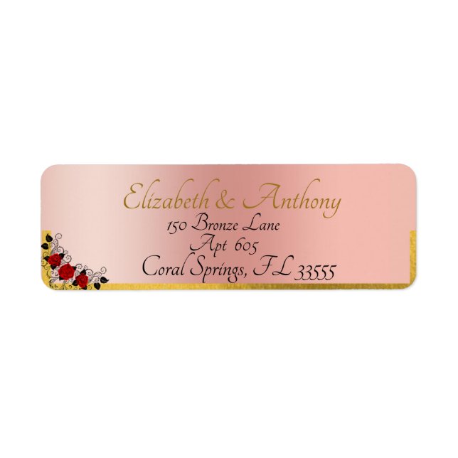 Elegant Romantic Couples Rose Gold Wedding Event (Front)