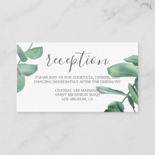 Elegant romantic eucalyptus botanical contemporary enclosure card