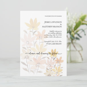 Elegant Romantic Floral Boho Garden Invitation