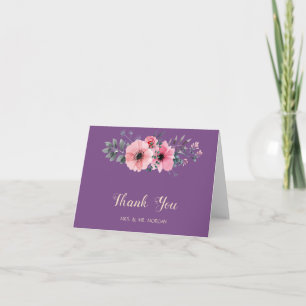 Elegant Romantic Floral Thank You Card