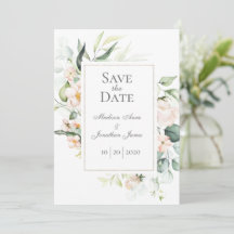 Elegant Romantic Floral Watercolor Blush Script