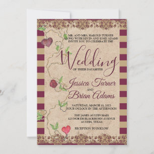 Elegant Romantic Gothic Wedding Invitation