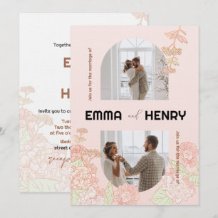 Elegant Romantic Photo Wedding Invitation
