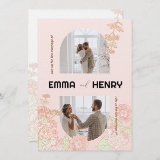 Elegant Romantic Photo Wedding Invitation