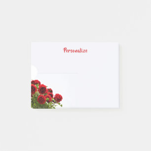 Elegant Romantic Red Rose Bouquet Personalized Post-it Notes