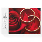 Elegant romantic red rose wedding rings