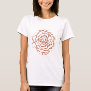 Elegant romantic rose gold roses pattern image T-Shirt