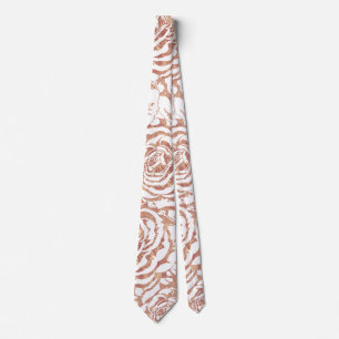 Elegant romantic rose gold roses pattern image tie
