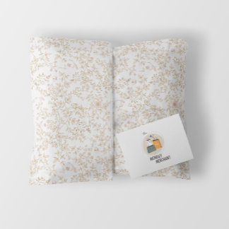 Elegant Romantic Vintage Floral Pattern Beige Wrapping Paper Sheet