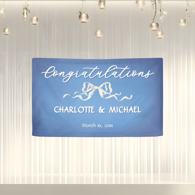 Elegant Romantic Wedding Congratulations Banner (Elegant Romantic Wedding Congratulations Banner)