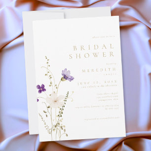 Elegant Romantic Wildflower Bridal Shower Invitation