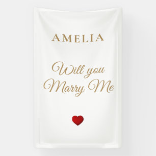 Elegant Romantic Will You Marry Me Proposal Banner