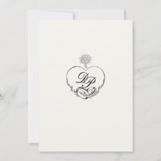 Elegant Romntic Monogram Classy Wedding Invitation