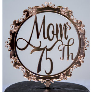Élégant Rond De L'Anniversaire Du Gâteau Acryli