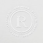 Élégant Ronde Monographique Adresse de retour init