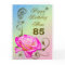 Elegant rose 85th birthday card for Mom