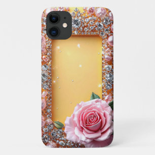 Elegant Rose and Jewel Frame iPhone 11 Case