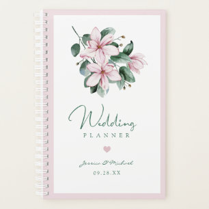 Elégant rose Aquarelle Magnolia Floral Mariage