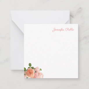 Élégant Rose aquarelle Modèle texte manuscrit