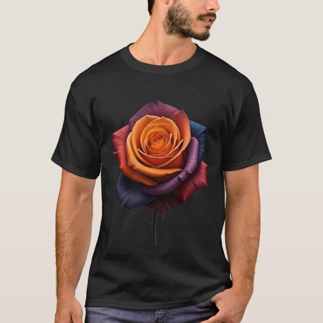 Elegant Rose Art T-Shirt (Front)