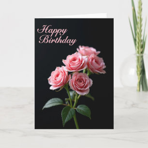 Elegant Rose Birthday Card