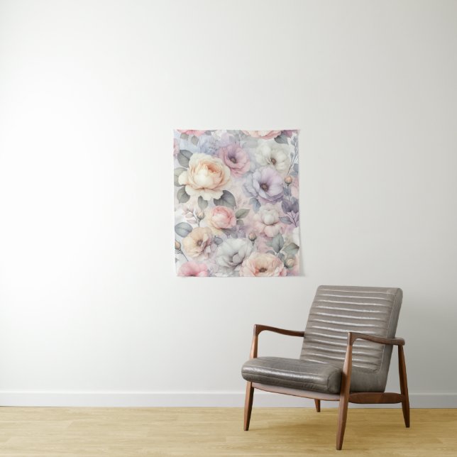 Elegant Rose Blossoms Tapestry (In Situ)