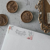 Élégant rose Blush Floral Adresse de retour