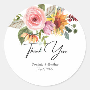 Elegant Rose Chic Classic Round Sticker