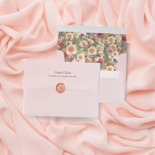 Élégant rose Clou Avec Enveloppe Mariage Florale