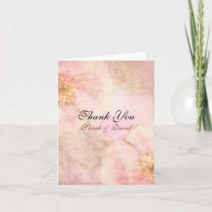 Élégant Rose Cottage Chic Mariage Floral Merci