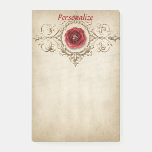Elegant Rose Diamond Personalize Post-it Notes