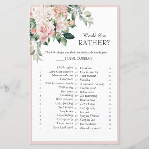 Élégant Rose Dusty Voudrait-Elle Plutôt Game Flyer