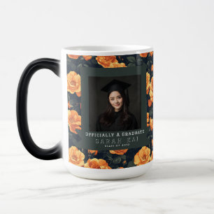 Elegant Rose Floral Masters Grad Magic Mug
