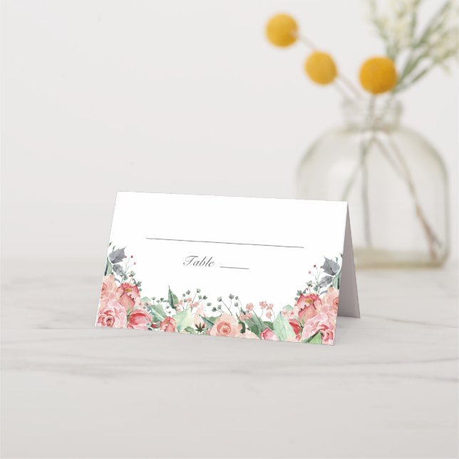 Elégant rose Floral Quinceañera Invitation (Devant)