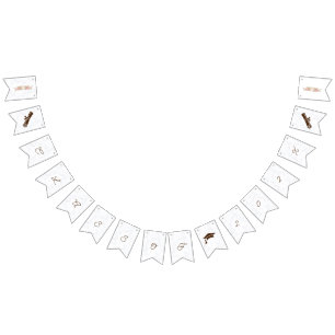 Elegant Rose Flowers Personalized Graduation Bunting Flags