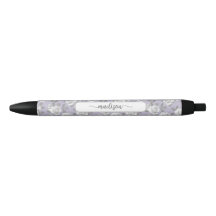 Elegant Rose Garden Lavender Pen