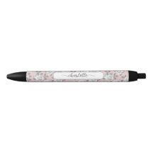 Elegant Rose Garden Pink Pen