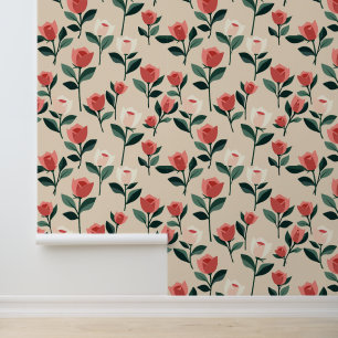 Elegant Rose Garden   Vintage-Inspired Floral Wallpaper