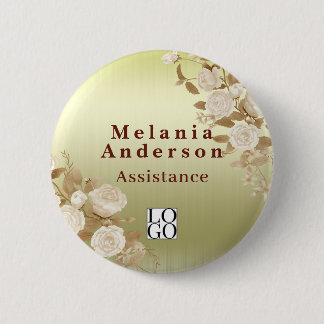 Elegant Rose Gold 2 Inch Round Button