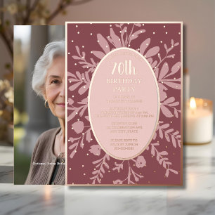 Elegant Rose Gold 70th Custom Birthday Party 