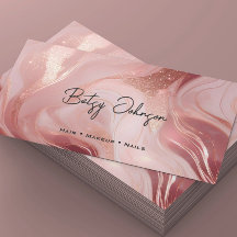 Elegant Rose Gold and Glitter Marbled