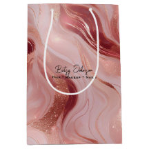 Elegant Rose Gold and Glitter Marbled