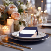 Elegant Rose Gold and Navy Bat Mitzvah