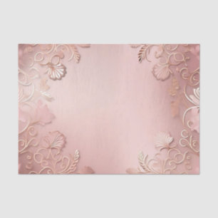 Elegant Rose Gold And Pink  Floral Tissue Paper