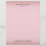 Elegant Rose Gold Background Modern Simple Letterhead<br><div class="desc">Elegant Rose Gold Background Modern Simple Letterhead.</div>