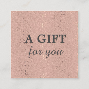 Elegant Rose Gold Beauty Salon Discount Card