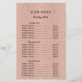 Elegant  Rose Gold Beauty Salon Flyer