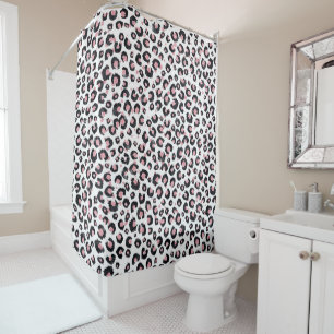 Elegant Rose Gold Black Leopard Pattern